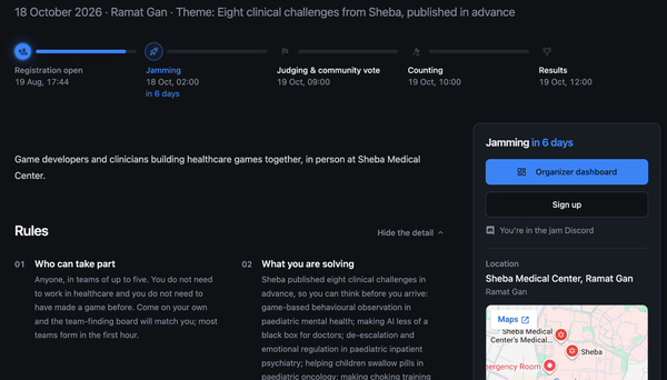 A live jobs report, and smoother game jam sign-ups